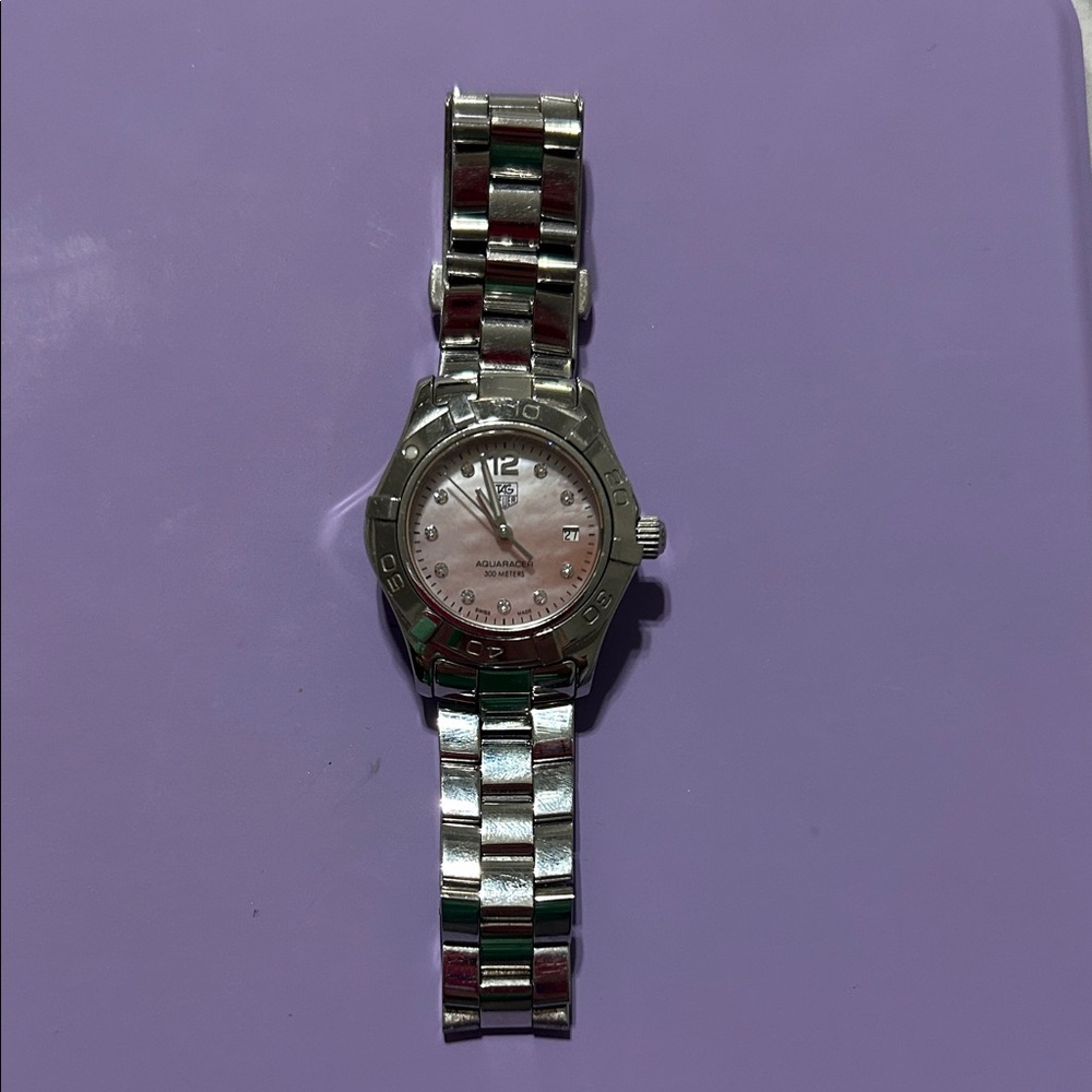 Tag Heuer Silver and Pink Women's Watch
